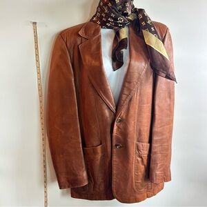 Scully Brown soft buttery leather Sport Coat with Classic Tailoring